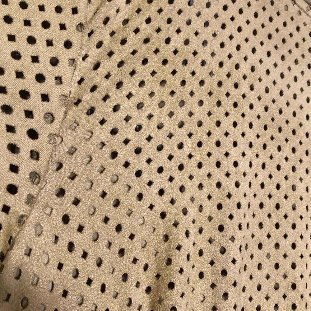 Nude Suede Bisou Bisou Perforated Dress - Picture 5 of 6